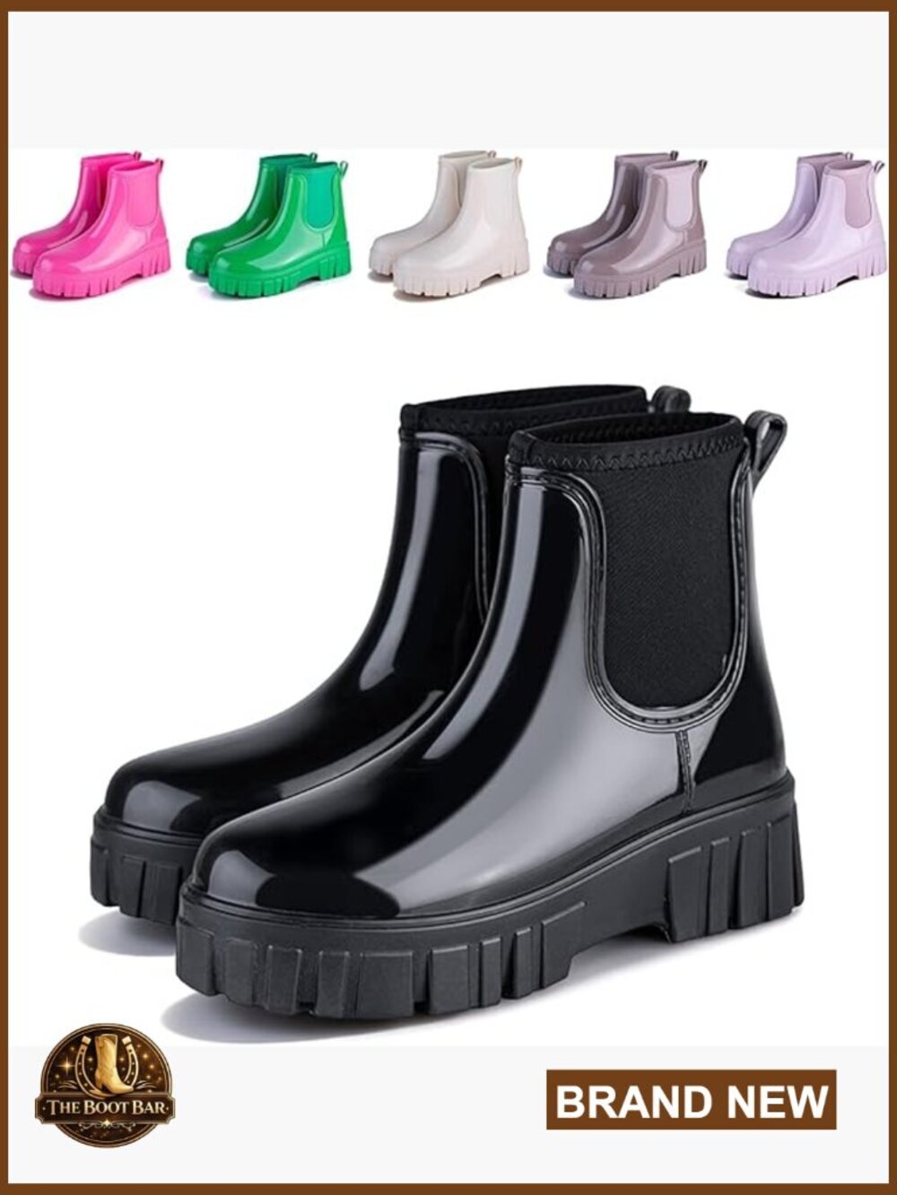 Women's Ankle Rain Boots Waterproof Slip-Resistant Garden Outdoor Work Shoes